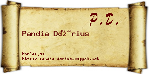 Pandia Dárius névjegykártya